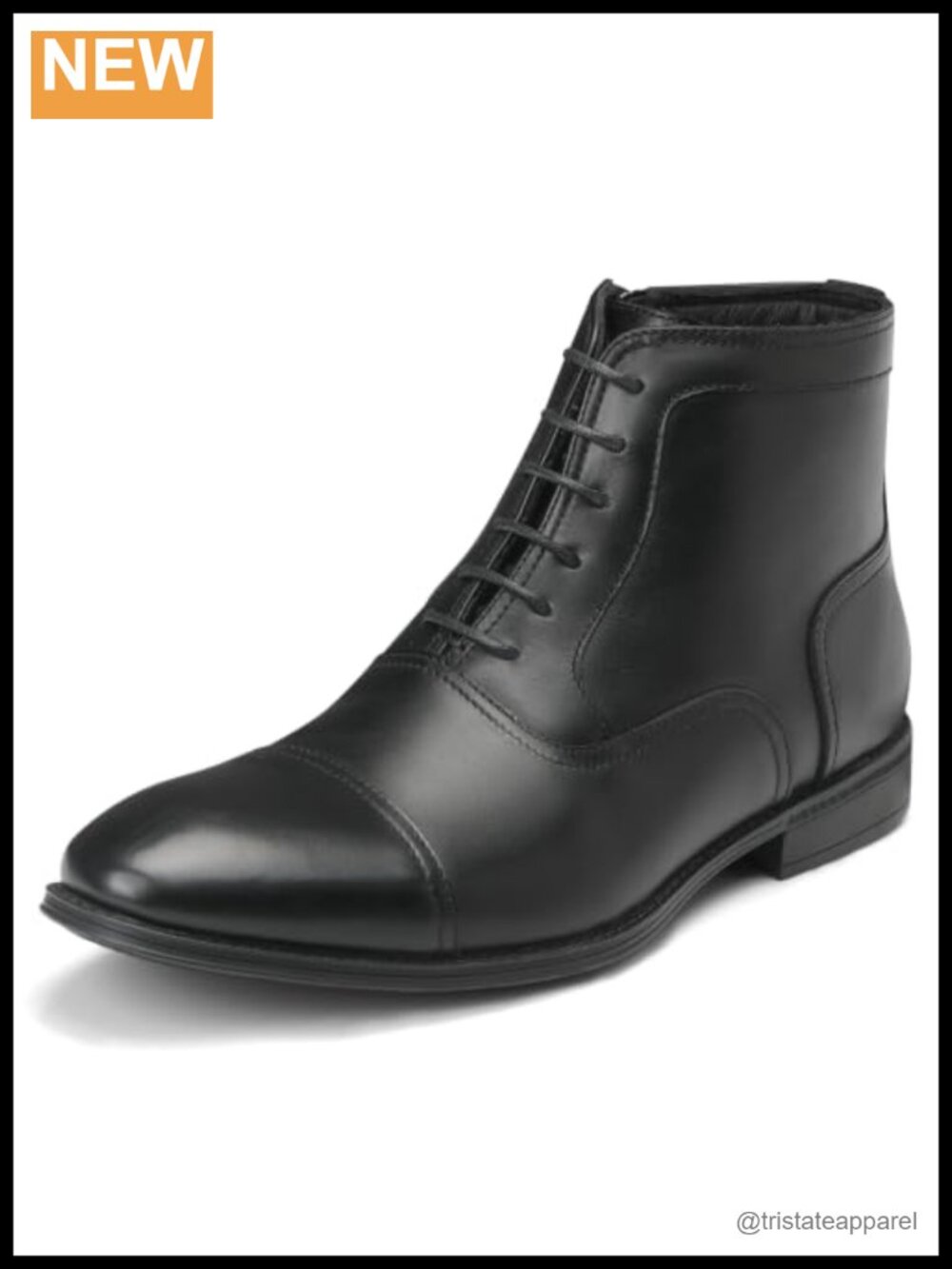 Mens Genuine Leather Cap Toe Oxford Dress Ankle Boots Comfort Formal